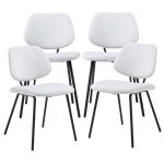 Esszimmerstuhl Köma 4er Set Webstoff Hellgrau [en.casa]