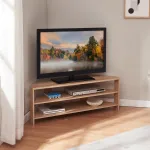 Masă TV de colț Berg 110x36x41,5 cm, finisaj stejar, [en.casa]