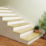 Set 2 trepte PVC cu aspect lemn Natur și protecție laterală