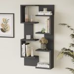 Wandregal Omn 2er Set 93x24x15 cm Anthrazit [en.casa]