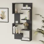 Set 2 rafturi de perete Omn antracit, 93x24x15 cm, [en.casa]