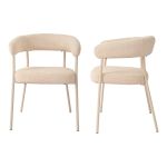 Esszimmerstuhl Huk 2er Set Beige [en.casa]