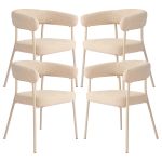 Esszimmerstuhl Huk 4er Set Beige [en.casa]