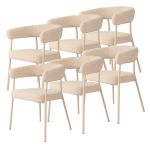 Esszimmerstuhl Huk 6er Set Beige [en.casa]