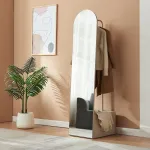 Oglindă garderobă 2 în 1 Kuonta 165x40x50,5 cm, bej nisip