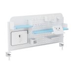 Organizer birou Sauda cu prindere pe blat, panou perforat, alb/albastru