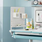 Organizator birou cu prindere pe masă Sauda, 50x50 cm, oțel alb