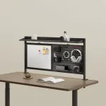 Organizator birou cu prindere pe blat Virvik, panou perforat, negru