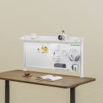 Organizator birou Virvik cu panou perforat si whiteboard, alb