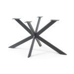 Tischgestell Svallersun flach-ovales Profil 140x78x71,5 cm Schwarz [en.casa]