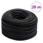 Furtun de aer hibrid, negru, 0,6", 20 m, cauciuc și PVC GartenMobel Dekor