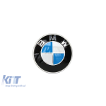Emblemă originală albă/albastră BMW potrivită pentru capotă pentru BMW Seria 5 F10, F11, F07 GT, Seria 6 E63, F12, F13, Z4 E85 Performance AutoTuning