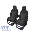 Tapițerie Kegel Tailor Made potrivită pentru două scaune individuale pe Ford Tourneo Custom 2012-2023, negre cu model Performance AutoTuning