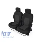 Tapițerie Kegel Tailor Made potrivită pentru două scaune individuale pe Peugeot Partner, Citroen Berlingo 2008-2019, negre cu model Performance AutoTuning