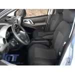 Tapițerie Kegel Tailor Made potrivită pentru scaunele din față ale Citroen Berlingo Multispace, Peugeot Partner 2008-2018, neagră Performance AutoTuning