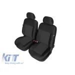 Tapițerie Kegel potrivită pentru două scaune frontale individuale de Ford Focus 2003-2014, negre cu model Performance AutoTuning