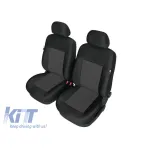 Tapițerie Kegel seria Apollo potrivită pentru două scaune frontale separate, neagră cu gri Performance AutoTuning