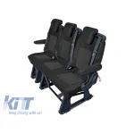 Tapițerie Kegel seria Tailor Made potrivită pentru rândul doi sau trei de scaune pentru Ford Transit Custom, Tourneo Custom 2012-2023, negru Performance AutoTuning