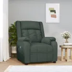 Fotoliu rabatabil electric, verde închis, material textil GartenMobel Dekor