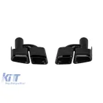 Set de capace de evacuare negre tip AMG, potrivite pentru Mercedes C-Class W204 2011-2014, E-Class W212 2006-2013, S-Class W221 2005-2013, CLS C218 2010-2018, stânga și dreapta Performance AutoTuning
