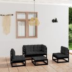 Set mobilier grădină cu perne, 5 piese, lemn masiv pin GartenMobel Dekor
