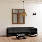 Set mobilier grădină cu perne, 6 piese, lemn masiv pin GartenMobel Dekor