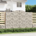 Coșuri gabion arcuite, 2 buc. 300x30x200/220 cm fier galvanizat GartenMobel Dekor