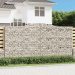 Coșuri gabion arcuite 4 buc. 400x30x200/220 cm fier galvanizat GartenMobel Dekor