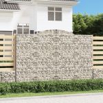 Coșuri gabion arcuite 6 buc. 300x30x200/220 cm fier galvanizat GartenMobel Dekor