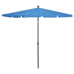 Umbrelă de grădină cu stâlp, albastru azuriu, 210x140 cm GartenMobel Dekor