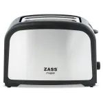 Prajitor de paine Zass ZST 02 din inox, 750W, 2 sloturi si gratar chifle