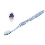 Periuță de dinți manuală Trisa Vita Clean Sensitive cu ață dentară