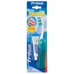 Periuță de dinți manuală Trisa Travel Medium cu pastă 9 ml