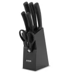 Set cutite de bucatarie Zass Gourmet ZG-KS 07, 8 piese cu suport