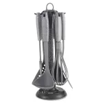 Set ustensile de bucătărie Zass Gourmet 7 piese cu suport rotativ