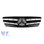 Grilă crom/neagră potrivită pentru Mercedes C-Class W203 2000-2007 Performance AutoTuning