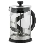 Presa franceză pentru cafea ZASS Gourmet ZG-FPC 01, 800 ml, sticlă și inox