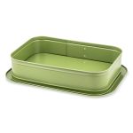 Tavă de copt dreptunghiulară cu bază detașabilă Zass Gourmet 39x28x8 cm, verde