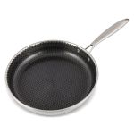 Tigaie din inox 28 cm cu acoperire ceramică tip fagure ZASS