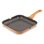 Tigaie grill 28 cm din aluminiu turnat cu acoperire ceramică, crem