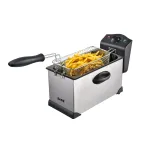 Friteuză din inox ZASS ZDF 05, 3 litri, 2000 W, termostat reglabil