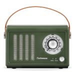 Radio retro Bluetooth portabil Electromures EM 1006 verde