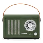 Radio retro Bluetooth portabil Electromures EM 1006 verde