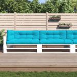 Perne de paleți, 5 buc., turcoaz, material textil GartenMobel Dekor