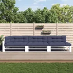 Perne de paleți, 7 buc., bleumarin, material textil GartenMobel Dekor