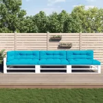 Perne de paleți, 7 buc., turcoaz, material textil GartenMobel Dekor