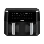 Friteuză cu aer cald dublă ZASS ZAF 13, 9L, 3100W, 12 programe