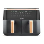 Friteuză cu aer cald dublă ZASS ZAF 23, 10 litri, 2600 W, 2 coșuri