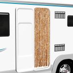 Perdea pentru insecte, ocru și alb, 56 x 185 cm, chenille GartenMobel Dekor