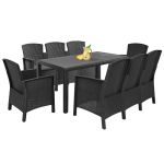 Set mobilier de grădină Leziter Lima V 8+1, grafit, 8 locuri